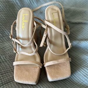 Lulus tan platform heels